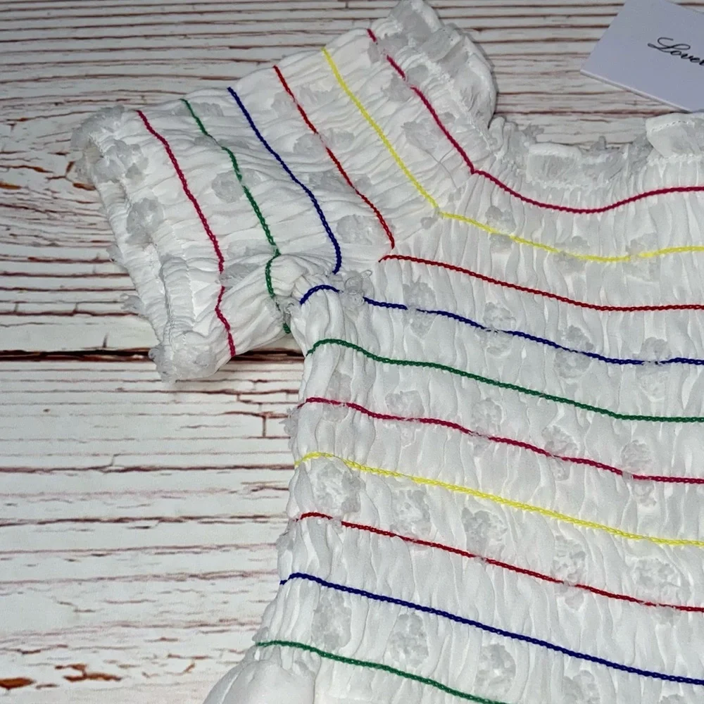 NWT Lovers + Friends Off The Shoulder Babydoll Mini Dress in White Sz S - Picture 9 of 16